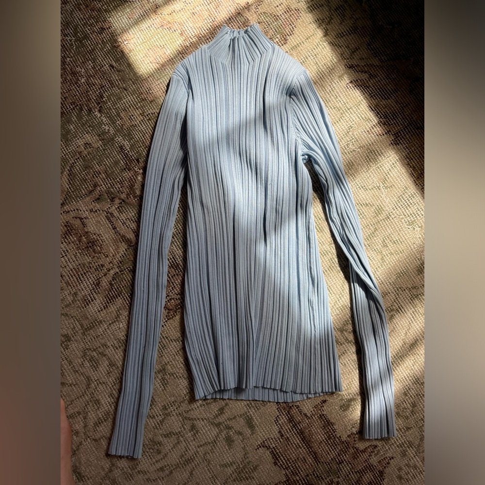 Acne Stretch Mockneck Top, Size M